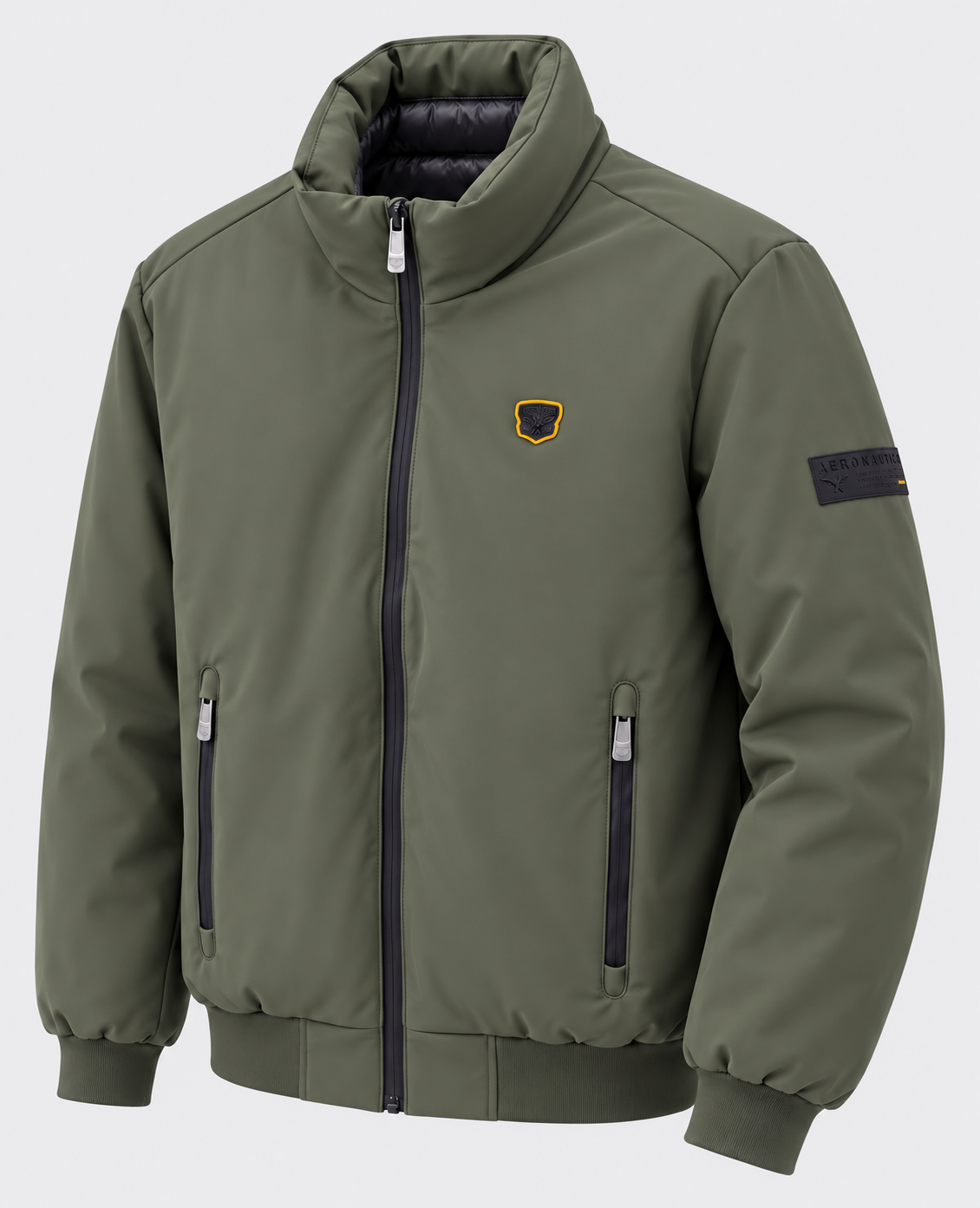 Blouson LEGENDER'S AVENUE kaki, vue de trois quarts