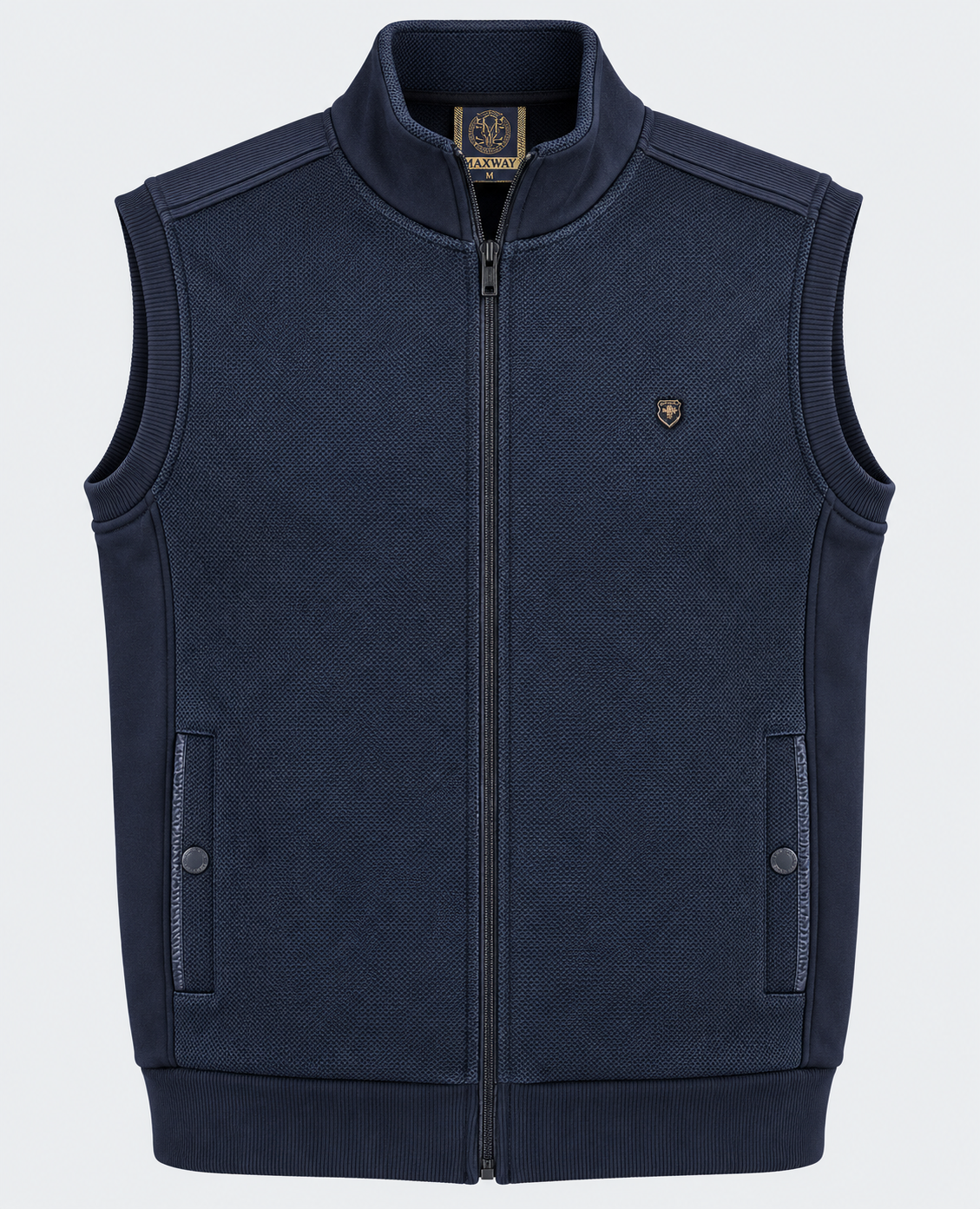 Gilet sans manches homme marine MAXWAY — vue de face