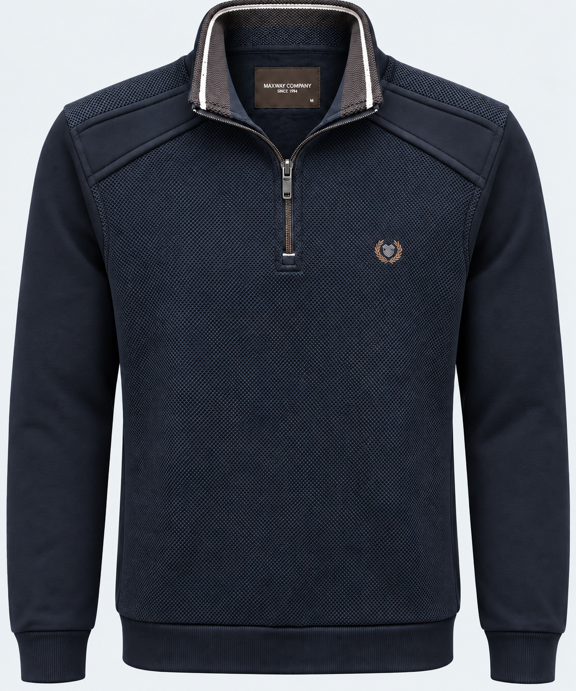 Pull col camionneur homme marine MAXWAY — vue de face
