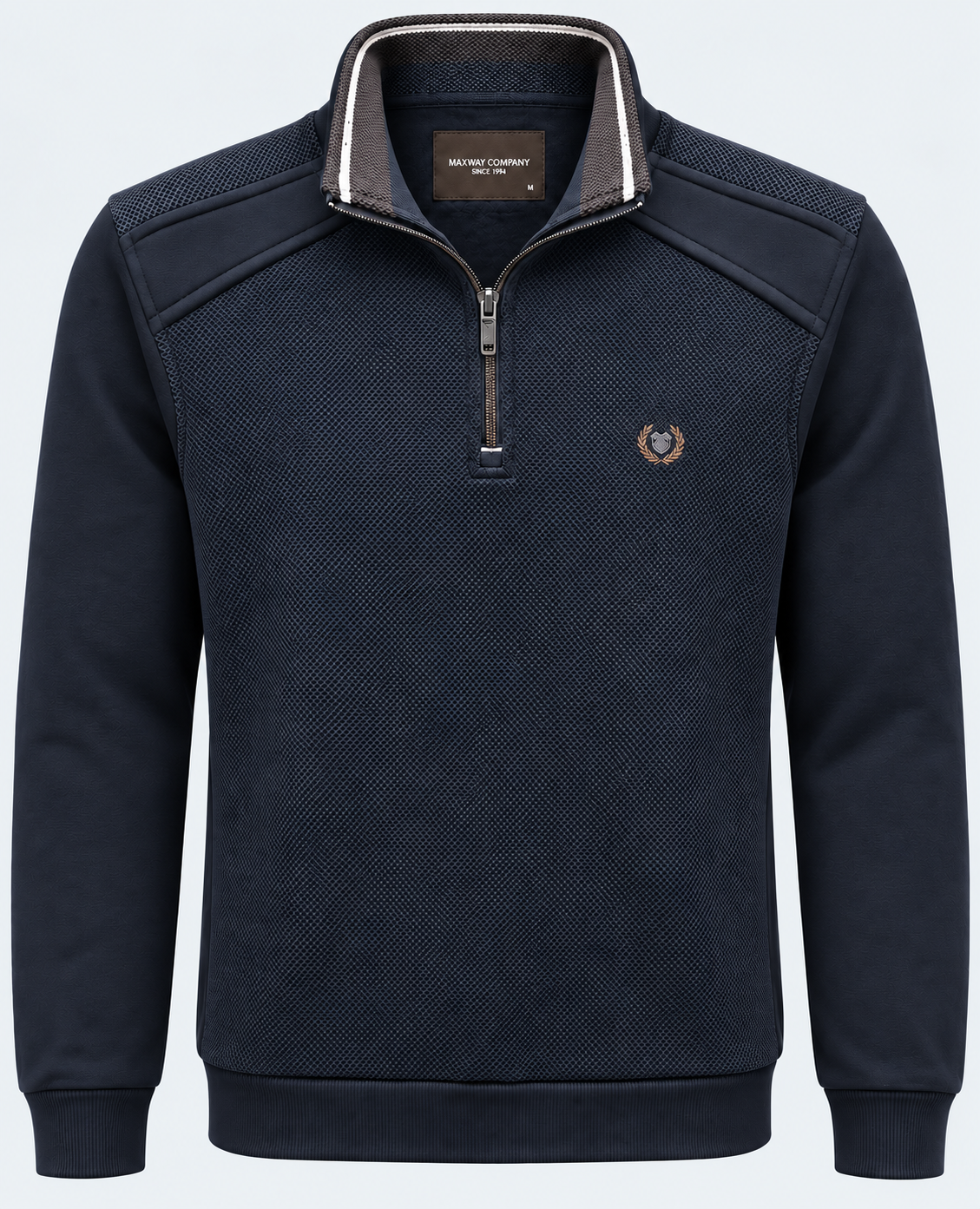 Pull col camionneur homme marine MAXWAY — vue de face