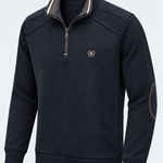 Pull col camionneur homme marine MAXWAY — vue de trois quarts