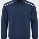 Pull col zippé homme marine MAXWAY — vue de face
