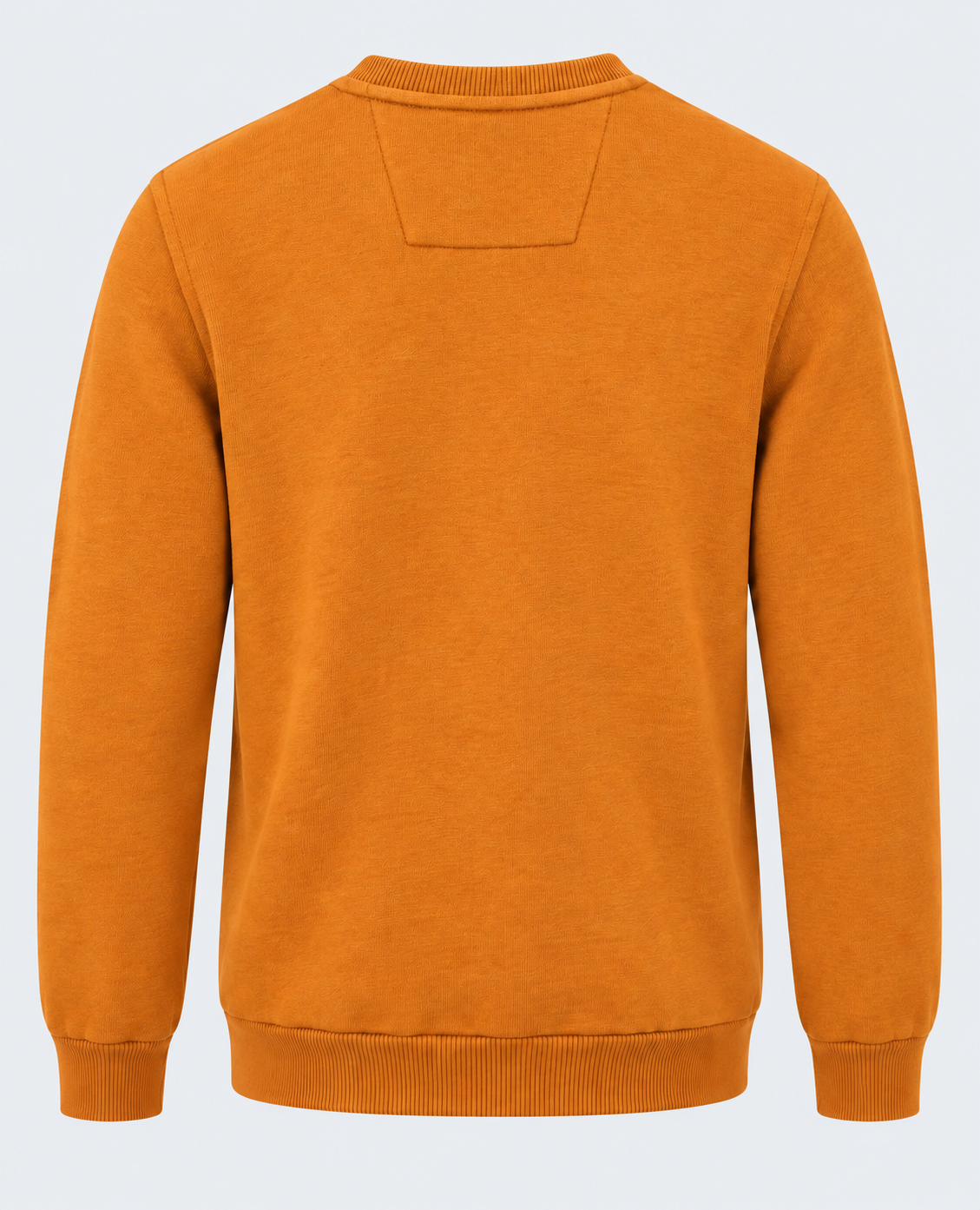 Pull col V homme orange à écusson MAXWAY — vue de dos