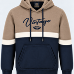 Sweat homme camel, écru et marine MAXWAY Vintage — vue de face
