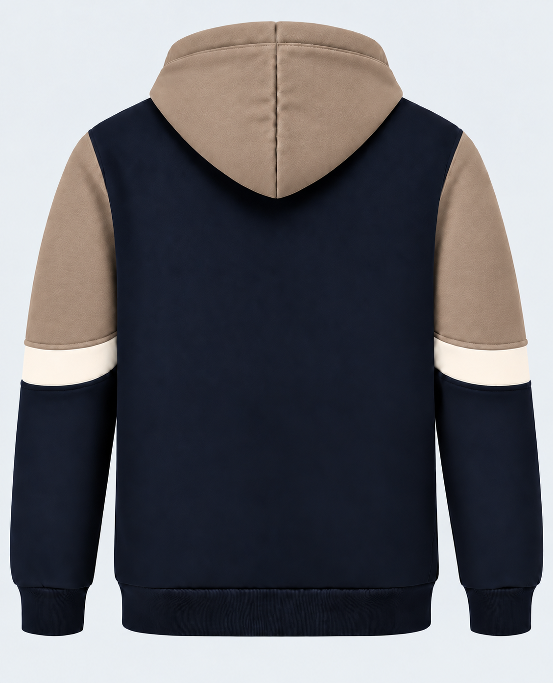 Sweat homme camel, écru et marine MAXWAY Vintage — vue de dos