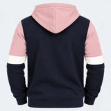 Sweat à capuche MAXWAY Vintage – Rose, Blanc & Marine