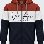 Veste homme rouge, blanc et marine MAXWAY Vintage — vue de face