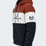 Veste homme rouge, blanc et marine MAXWAY Vintage — vue de trois quarts