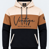 Sweat homme beige, camel et marine MAXWAY Vintage — vue de face
