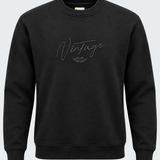 Sweat col rond homme noir MAXWAY Vintage — vue de face