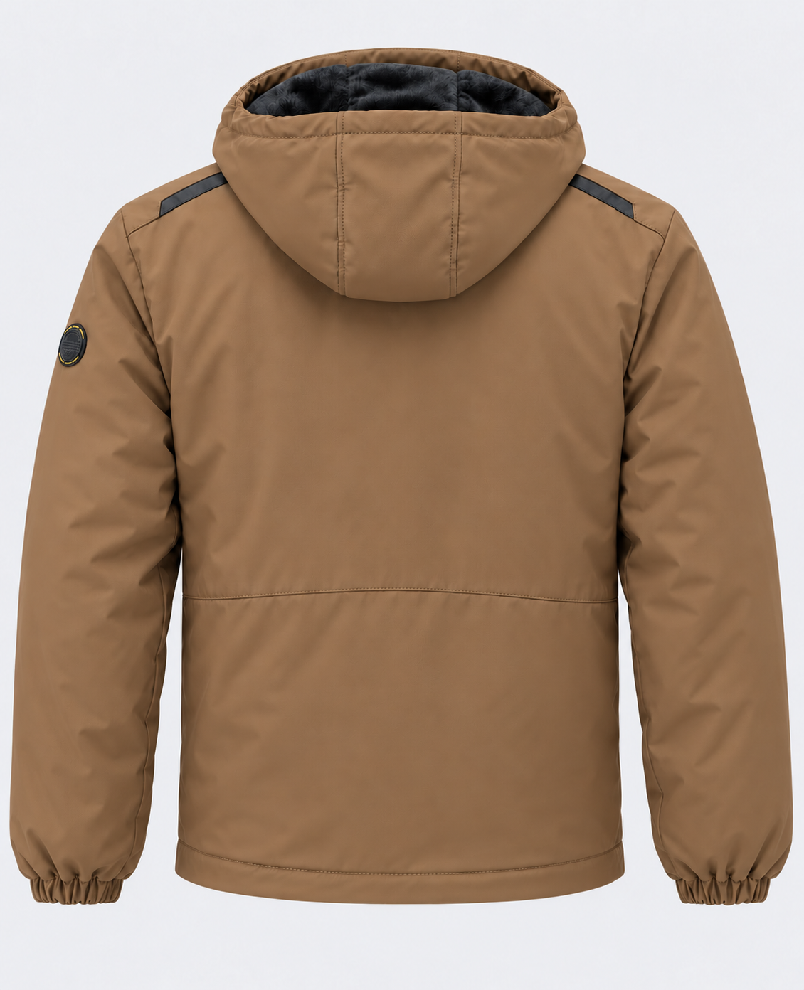 Veste LEGENDER'S AROMA camel à capuche, vue de dos