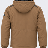 Veste LEGENDER'S AROMA camel à capuche, vue de dos
