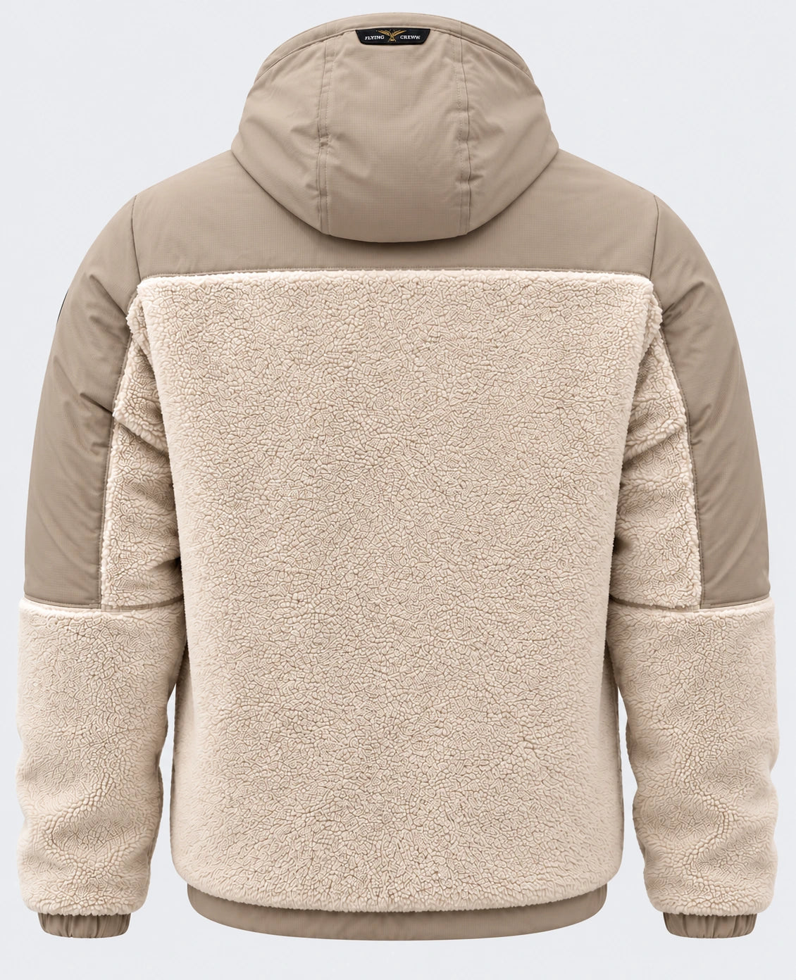 Veste polaire LEGENDER'S CLINT beige et écru à capuche, vue de dos
