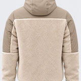 Veste polaire LEGENDER'S CLINT beige et écru à capuche, vue de dos