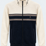 Veste zippée homme écru et marine MAXWAY — vue de face