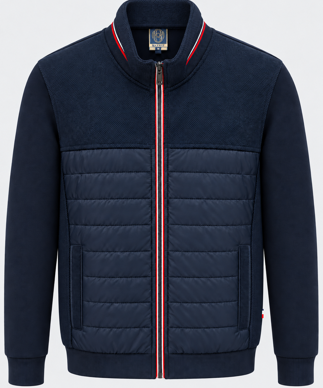Veste matelassée homme marine MAXWAY — vue de face