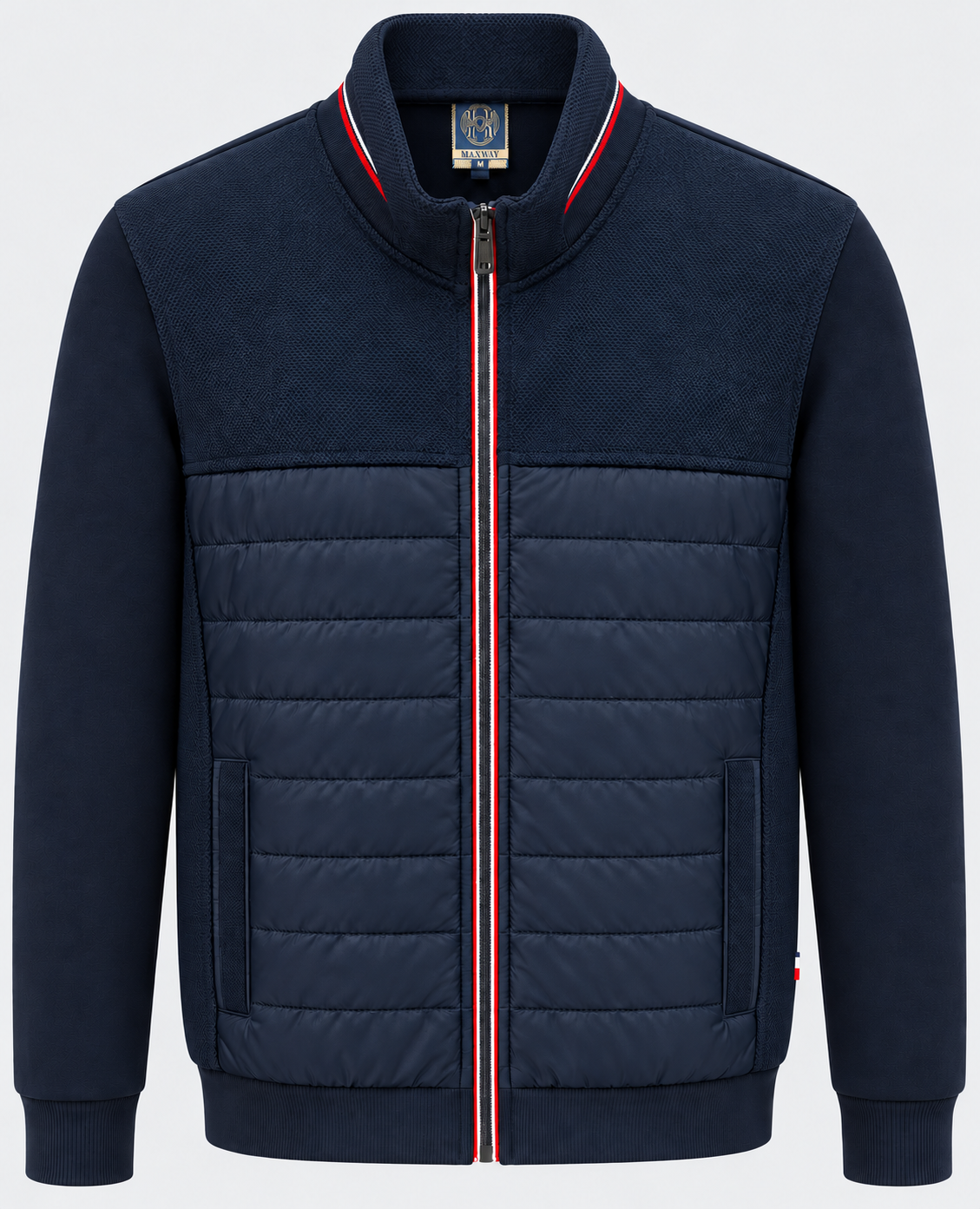 Veste matelassée homme marine MAXWAY — vue de face